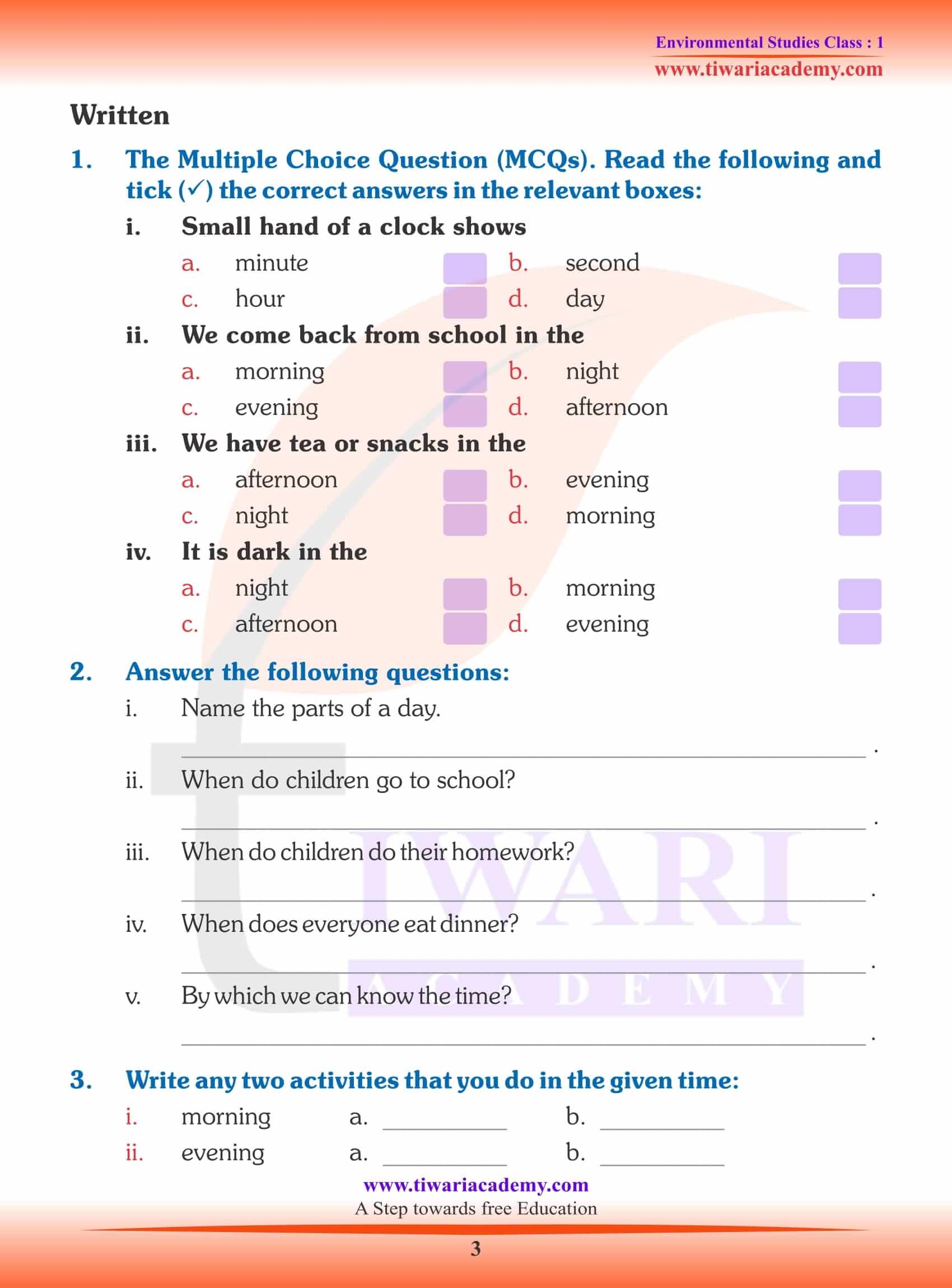 Evs Class 1 Worksheet Edwayz Class 1 Evs Worksheets Coronaforo