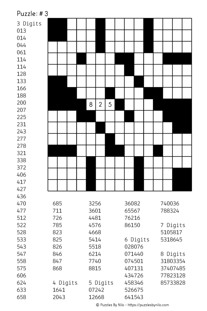 Crossword Fill In Puzzles Printable Free Printable Worksheets