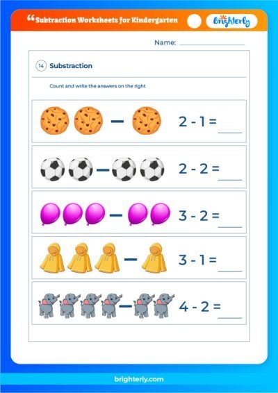 Kindergarten Subtraction Worksheets 16 About Preschool Worksheets 