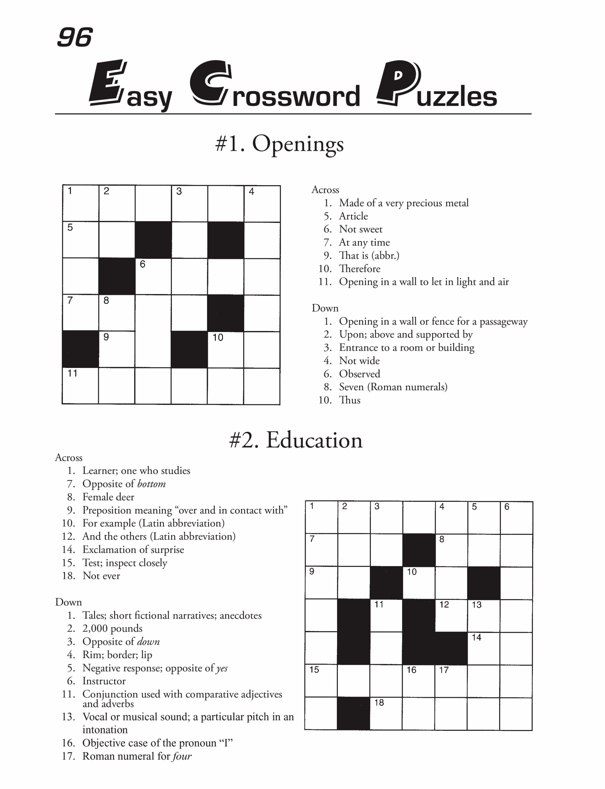 Printable Crossword Games Printable Word Searches