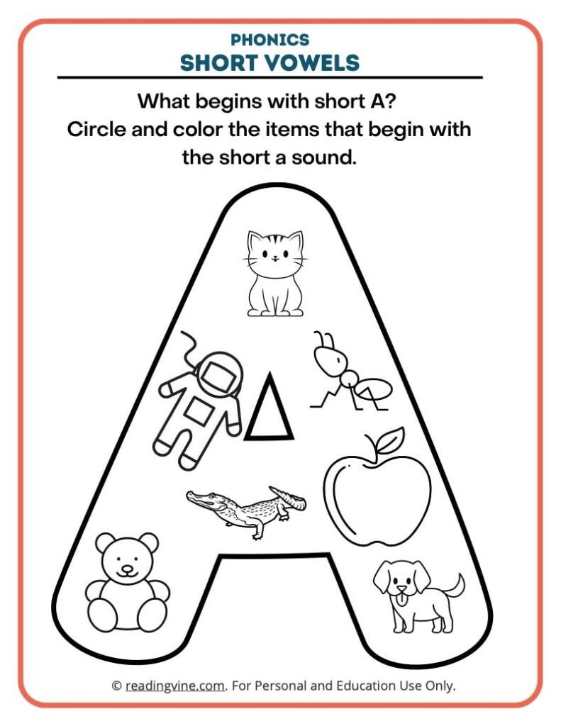 Short Vowel Worksheets - Free Printable Worksheets