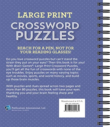 Snapklik Brain Games Large Print Crossword Puzzles