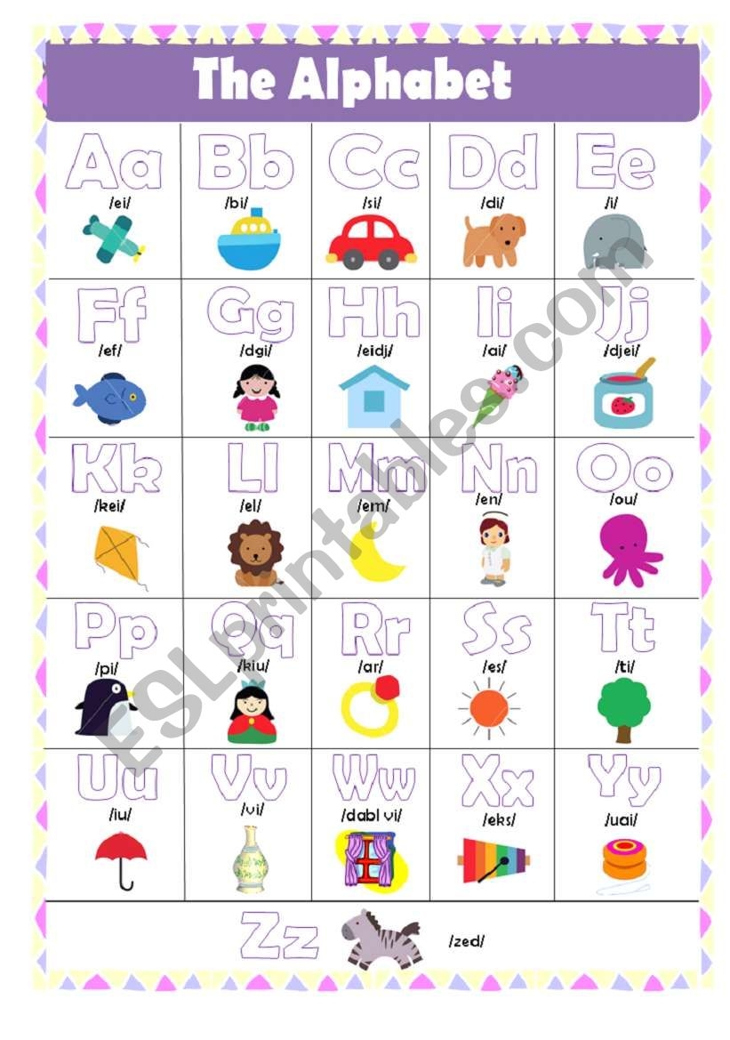 Worksheet For English Alphabet