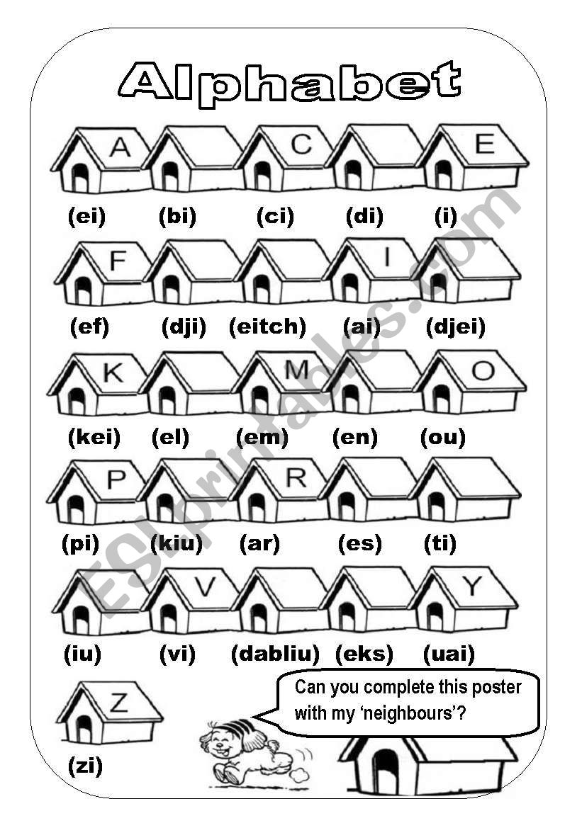Worksheet For English Alphabet