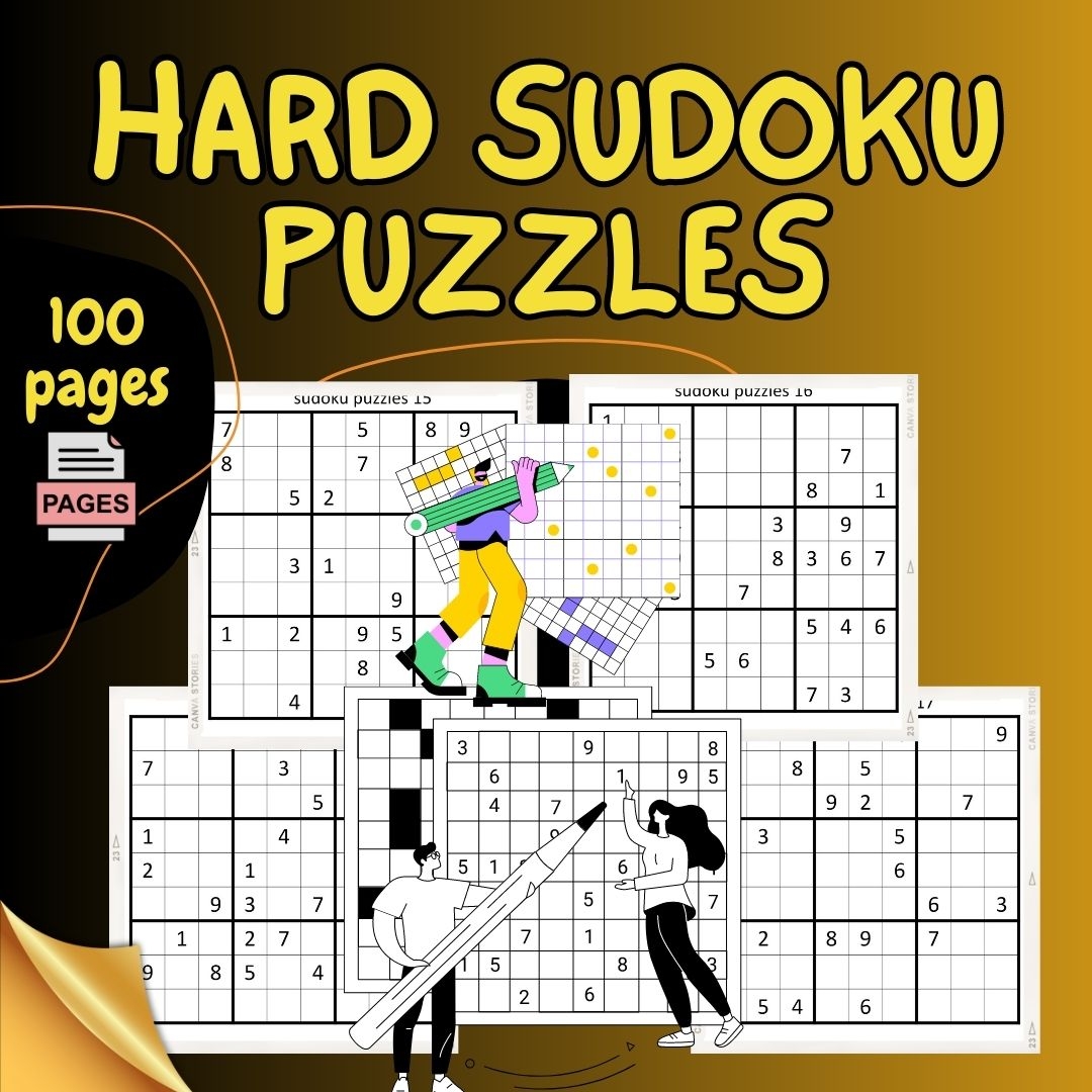 100 Hard Sudoku Puzzles The Ultimate Challenge For Sudoku Masters Made By Teachers