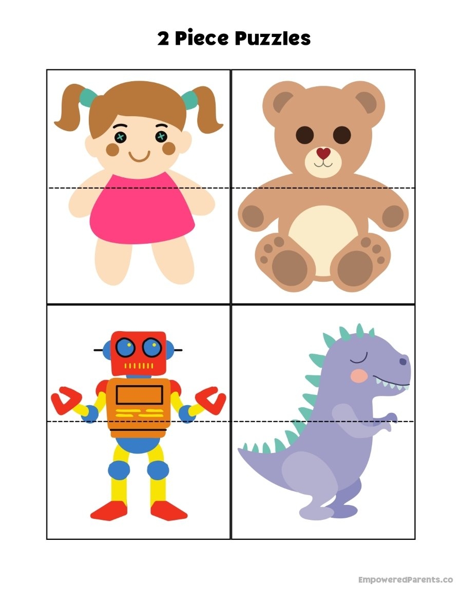 28 Printable Puzzles For Toddlers And Preschoolers PDF 