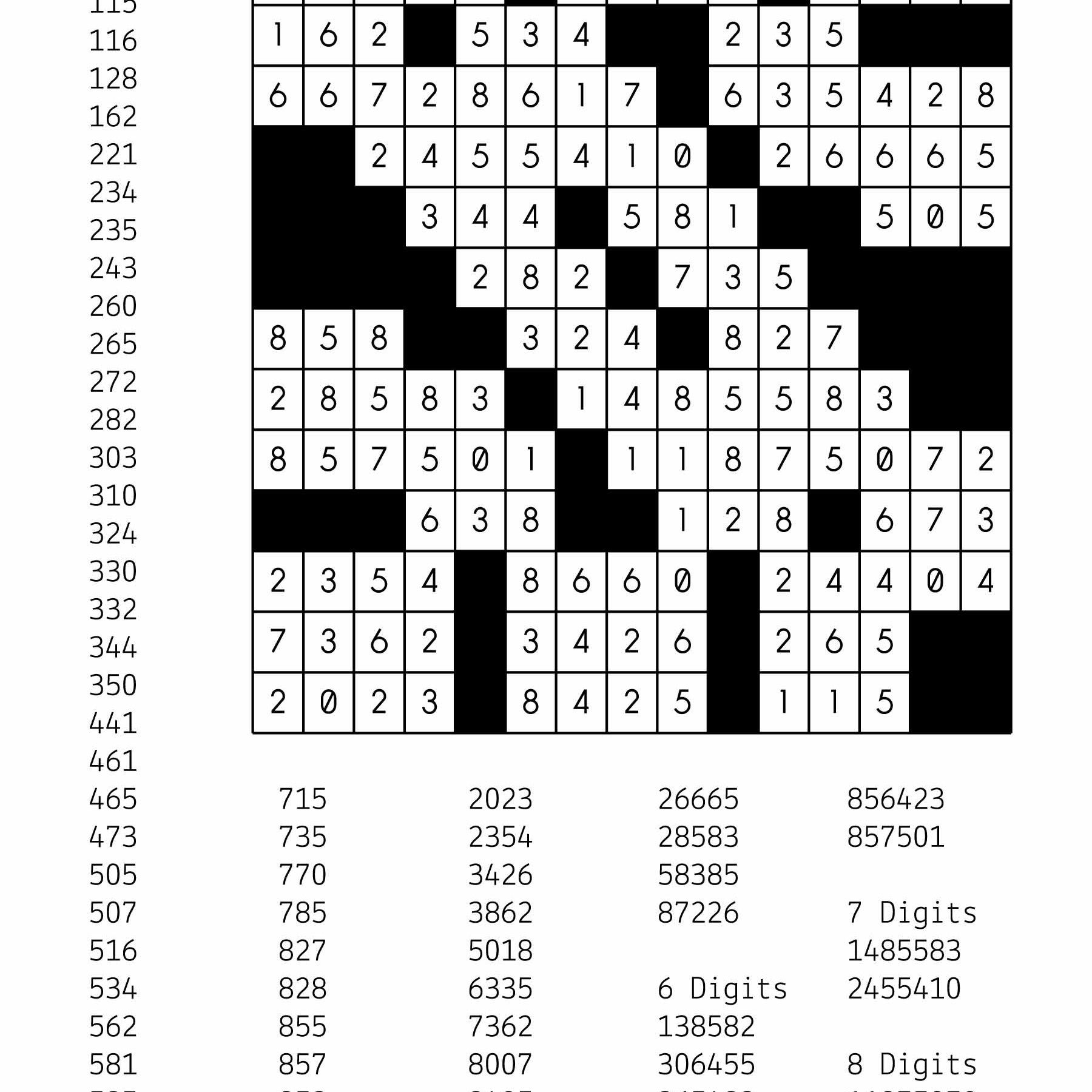 7 Number Fill In Puzzles Ideas Fill In Puzzles Puzzles 