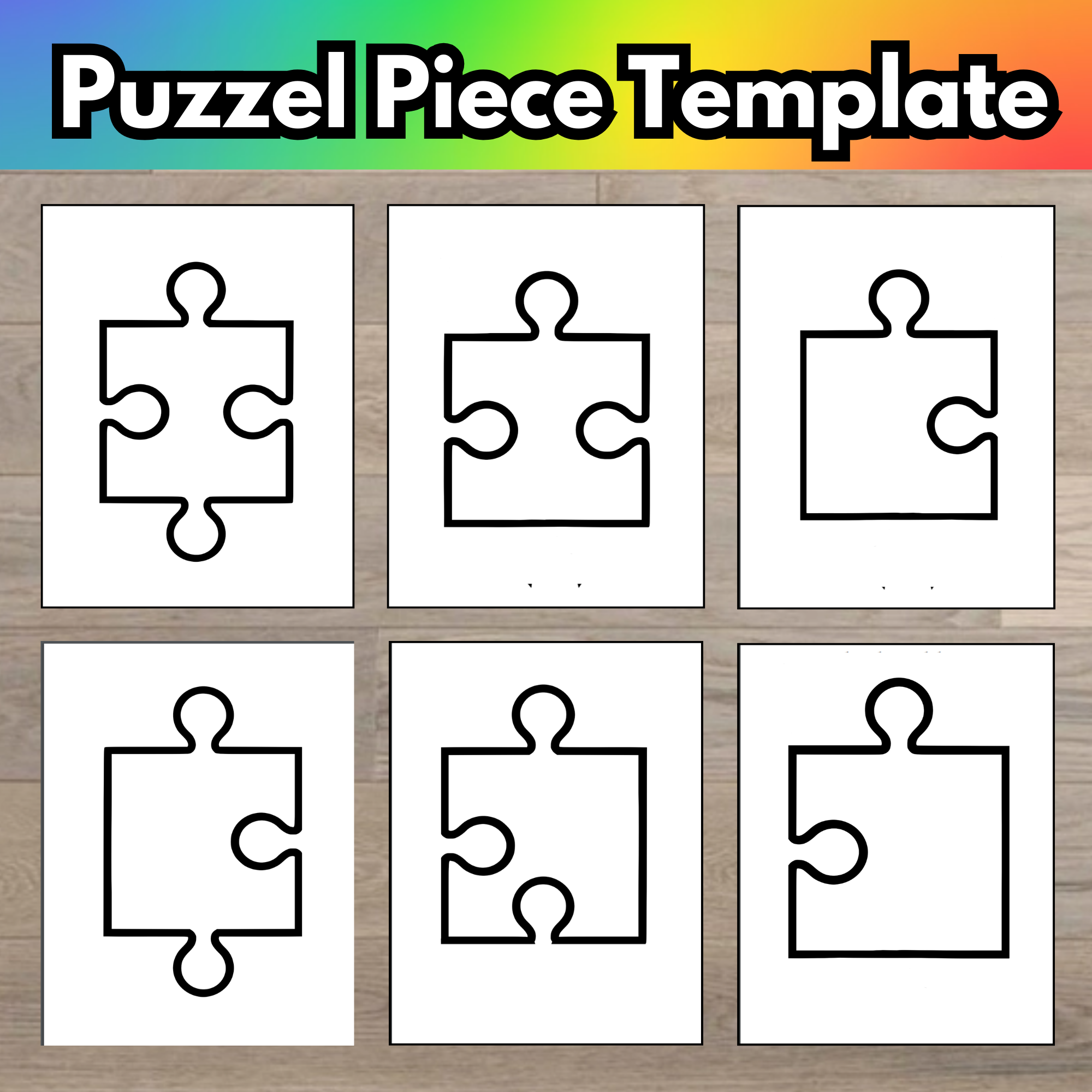 Blank Puzzle Piece Template SPED Classroom SPED Art Project 