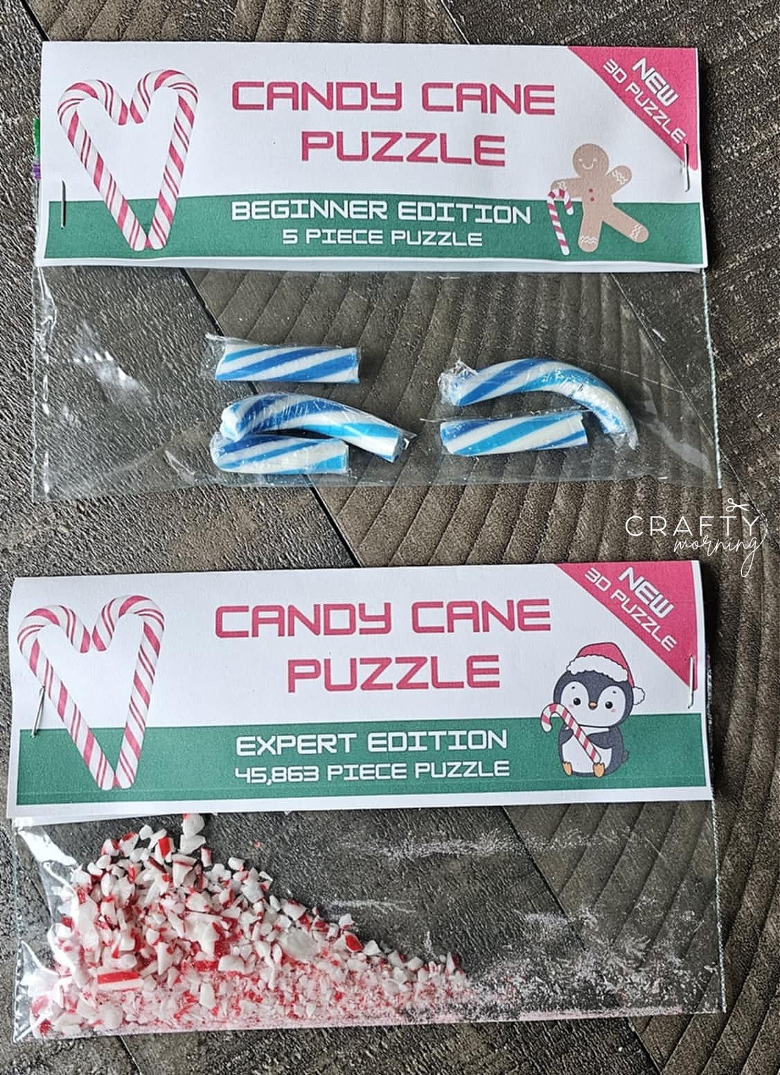 Candy Cane Puzzle Bag Topper Printables Crafty Morning