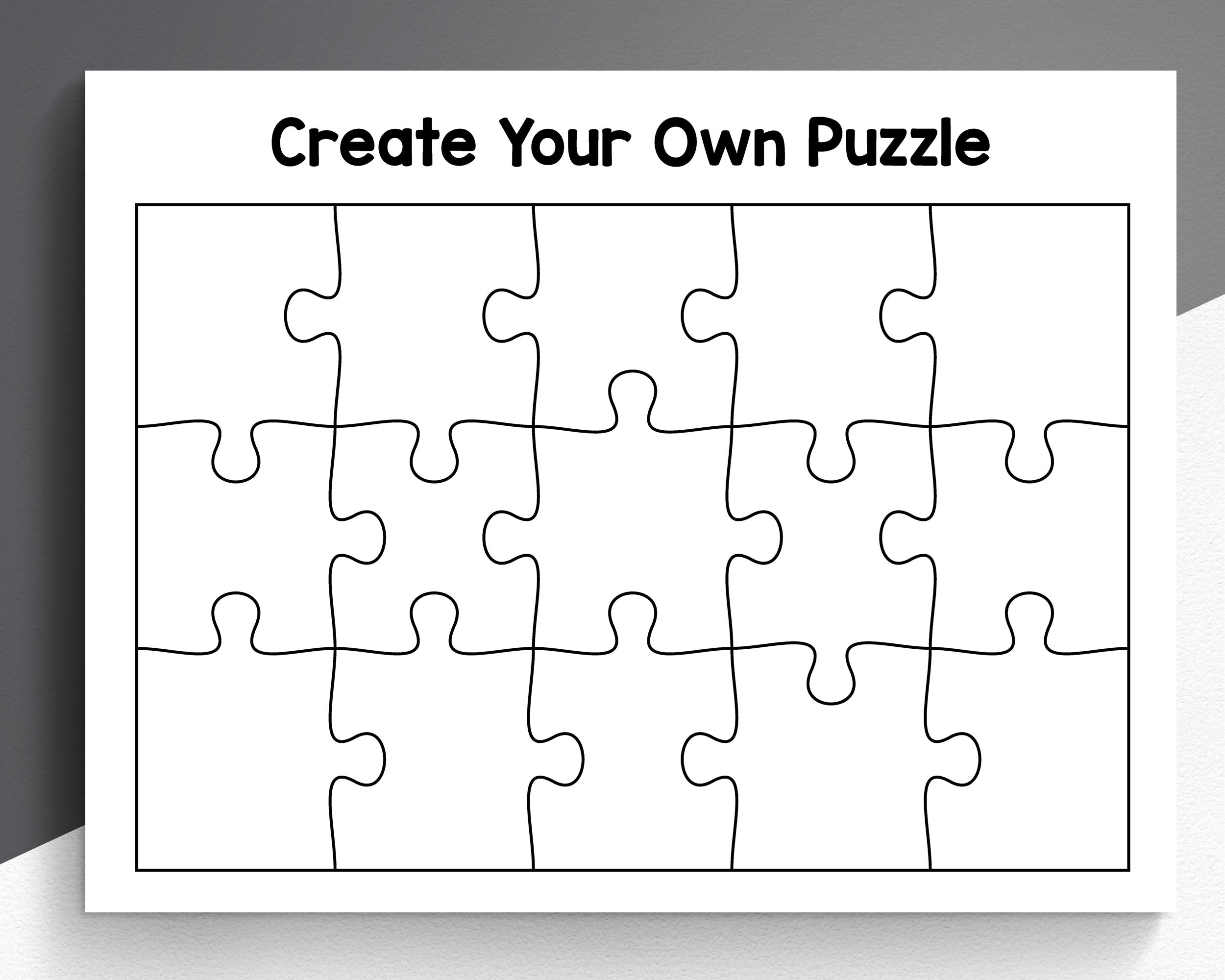 Create Your Own Puzzle Worksheets Custom Puzzle Design Printable
