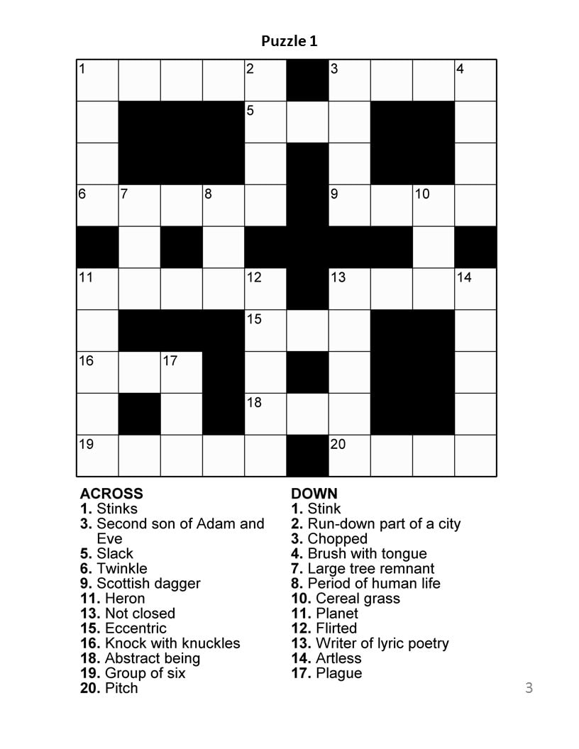 Digital Download 100 Printable Crossword Puzzles For Adults Fun Activities Book For Seniors Large Print Easy To Read Games With Solutions Etsy Australia
