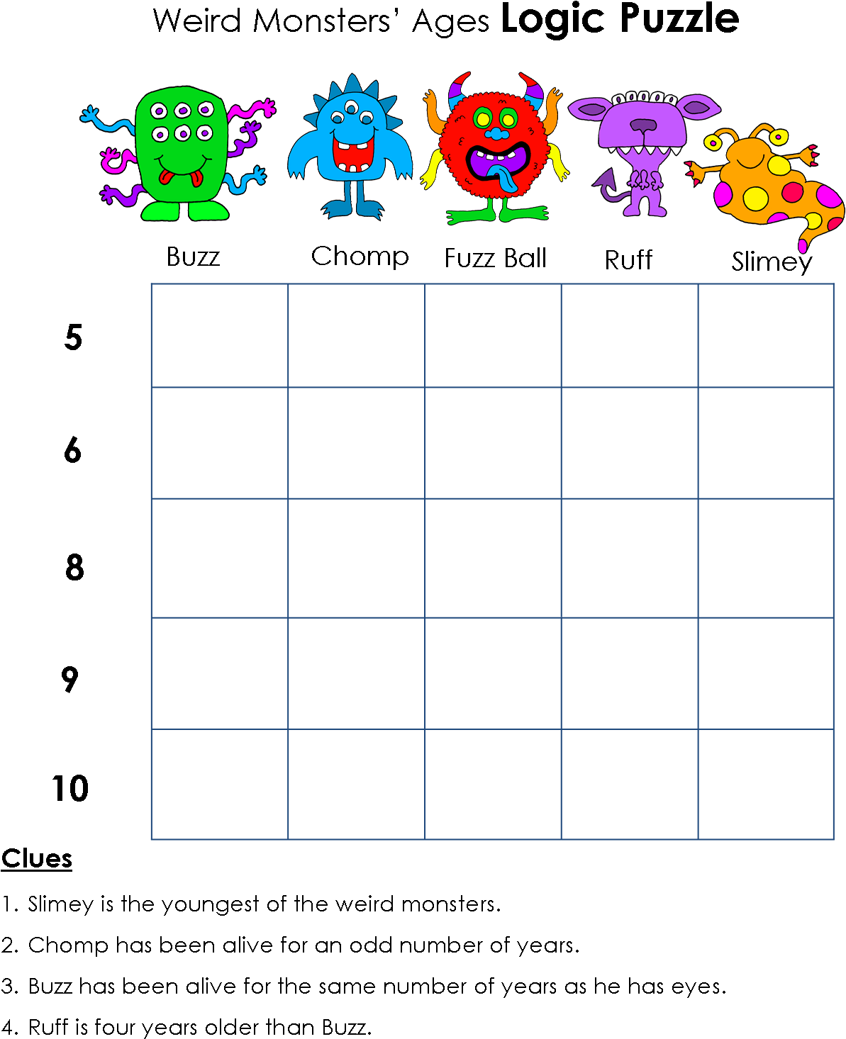 Download HD Printable Logic Puzzles Kids Math Logic Puzzle Transparent PNG Image NicePNG