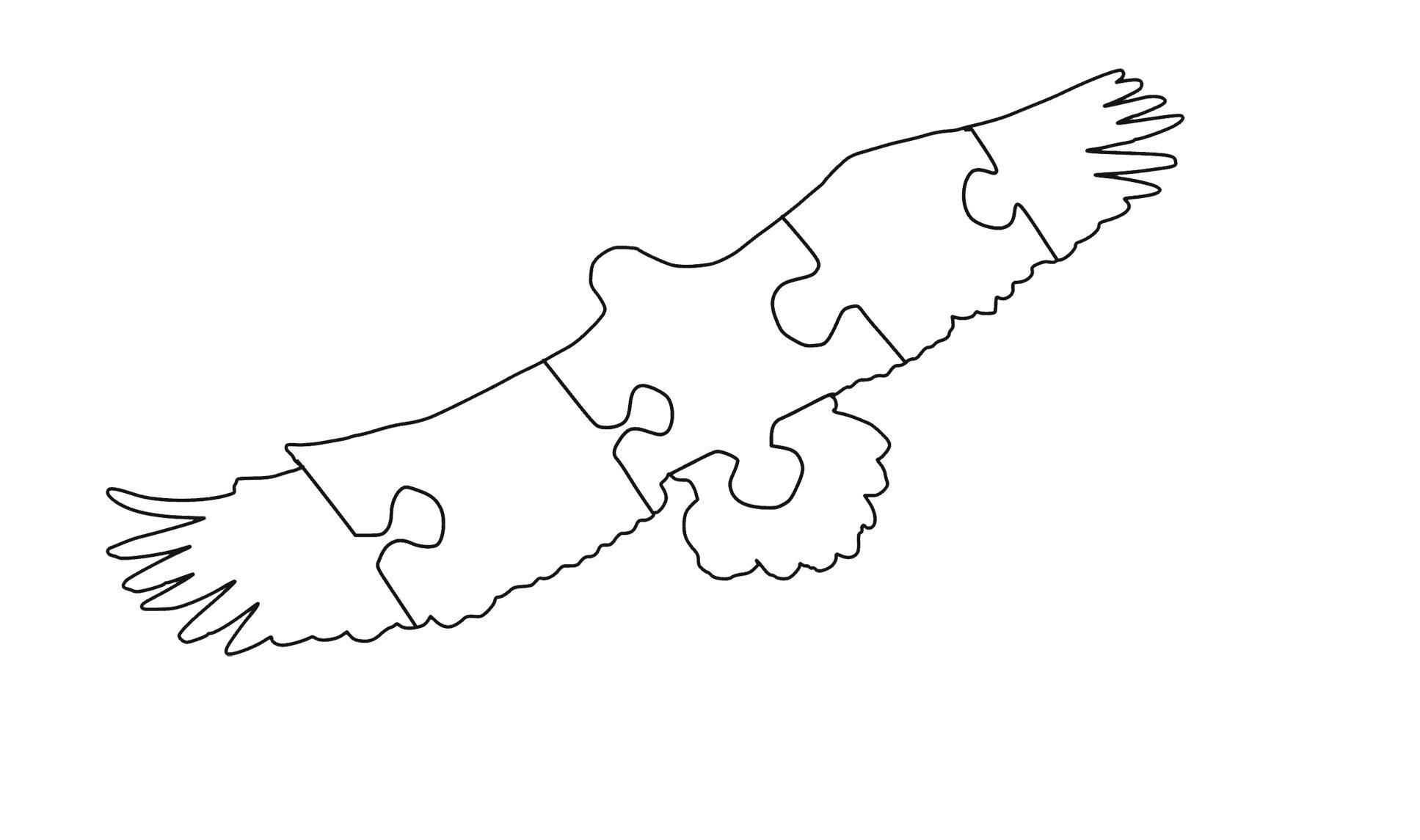 Eagle Jigsaw Puzzle Template Svg Png Pdf Jpg Files Puzzle 