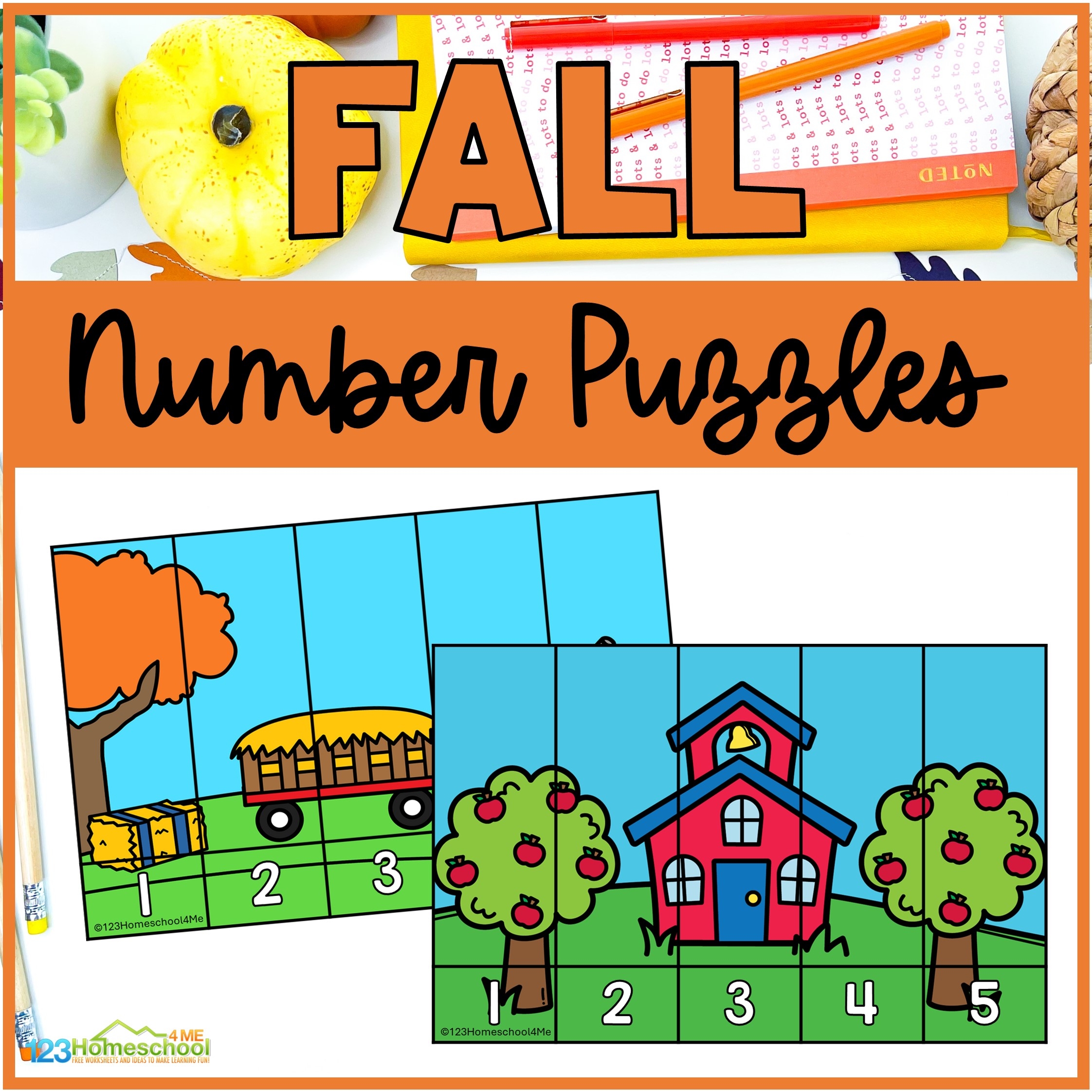  Fantastic Fall Number Sequencing Puzzles 1 10