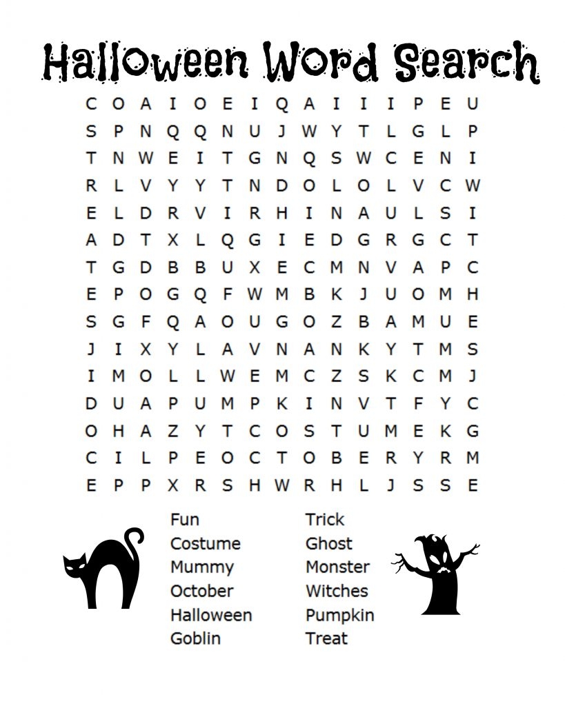 FREE Halloween Word Search U0026 Counting Printables