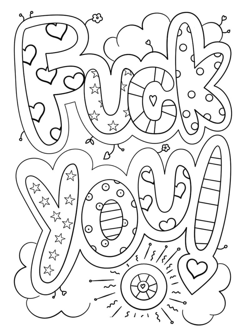 Free Swear Word For Adult Coloring Page Download Print Or Color Online For Free