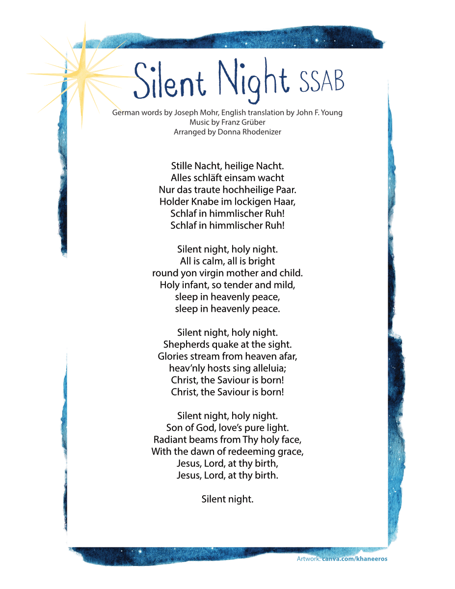 FVM Silent Night SSAB By Donna Rhodenizer