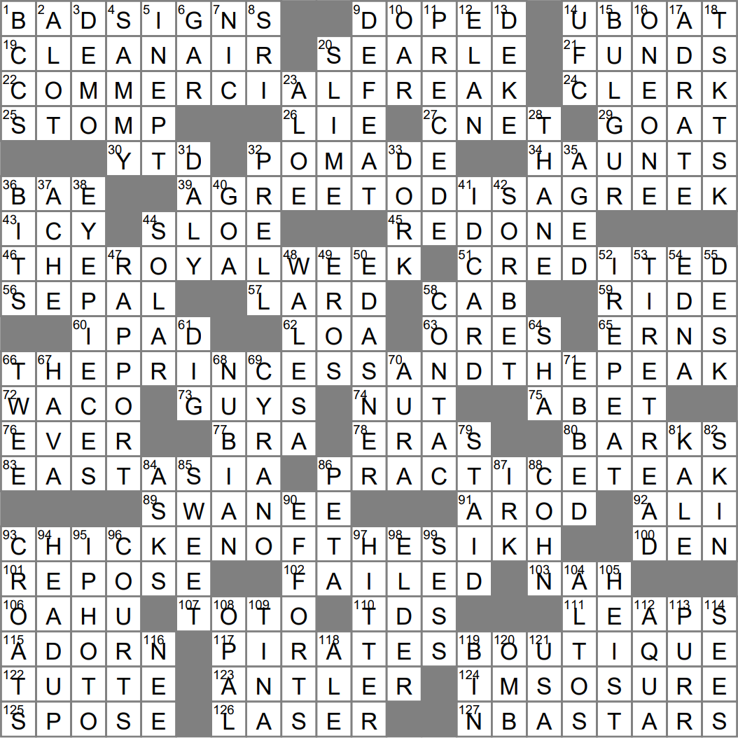 LA Times Crossword 18 Dec 22 Sunday LAXCrossword