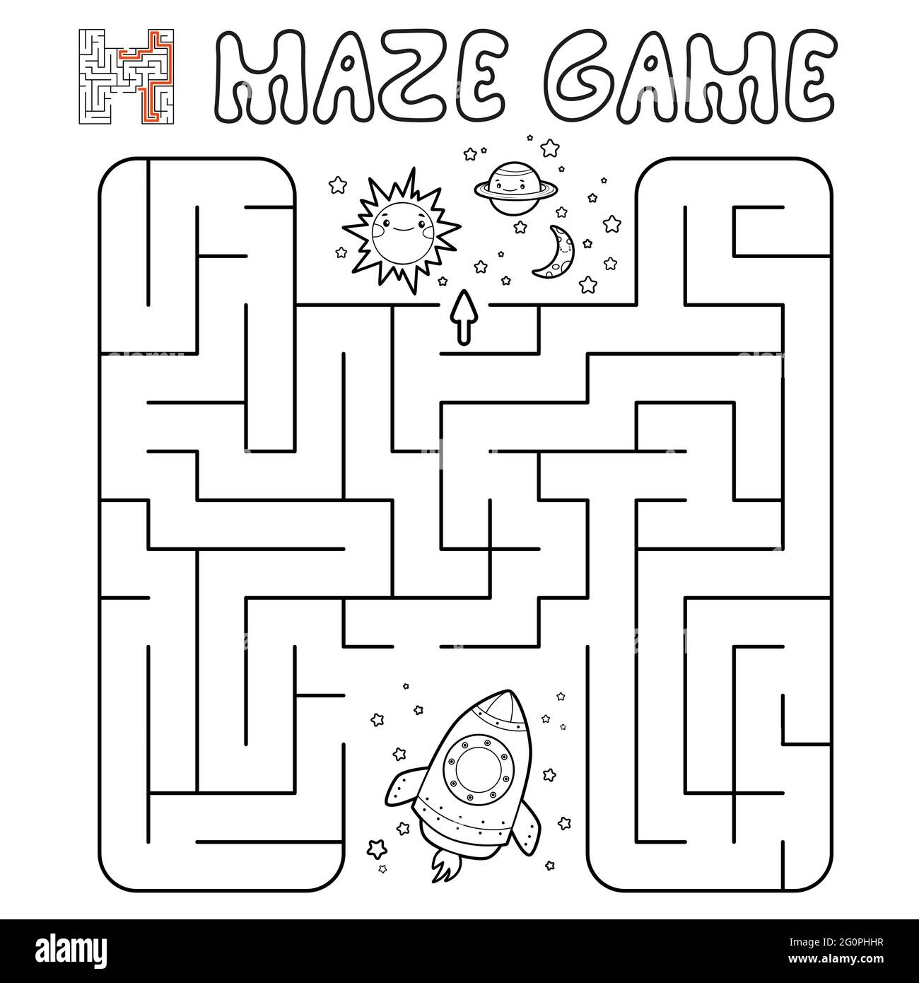 Maze Puzzle Game For Children Outline Maze Or Labyrinth Game With