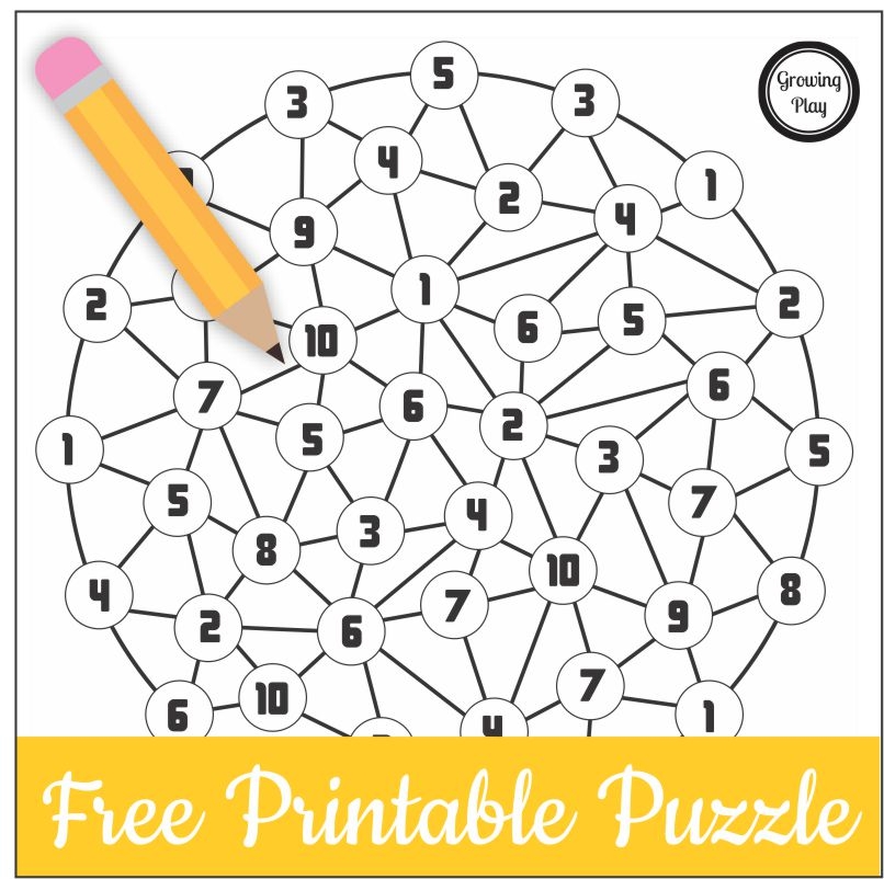 Number Puzzle Free Printable Growing Play
