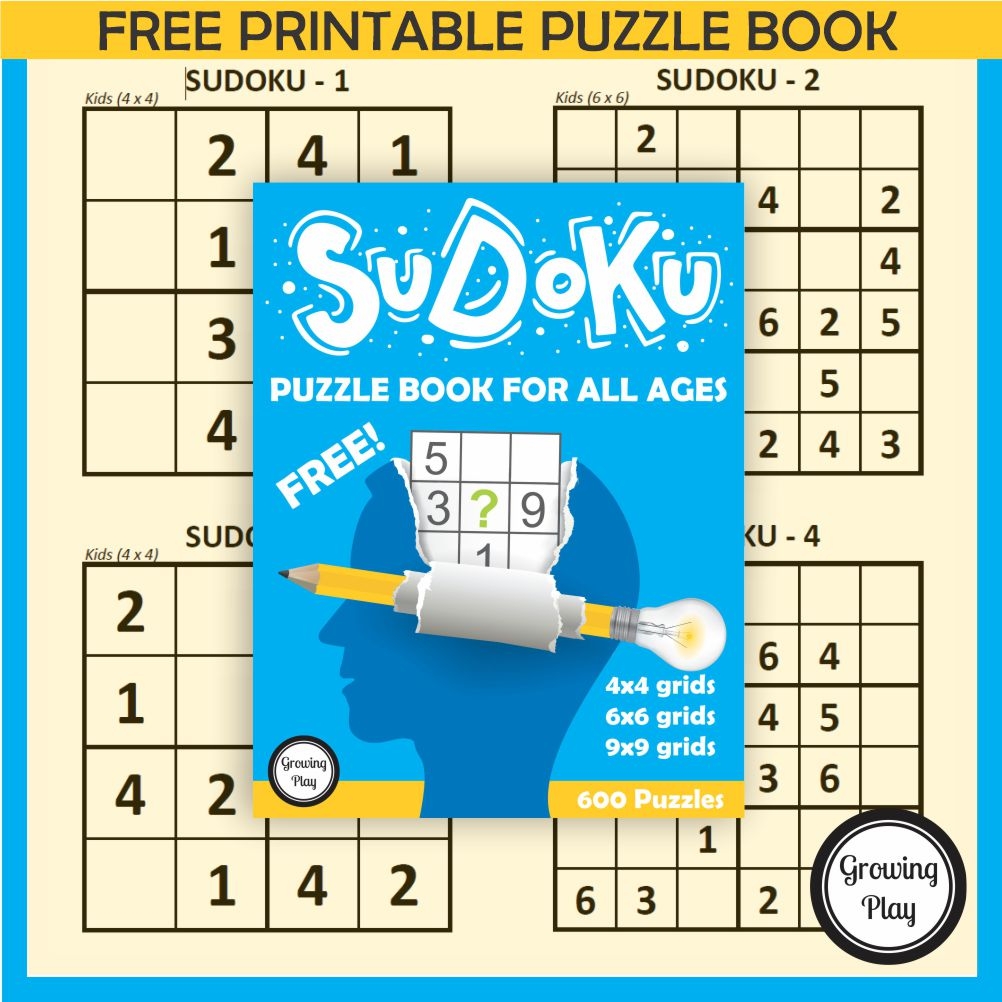 Sudoku For Kids Printable PDF FREE Growing Play