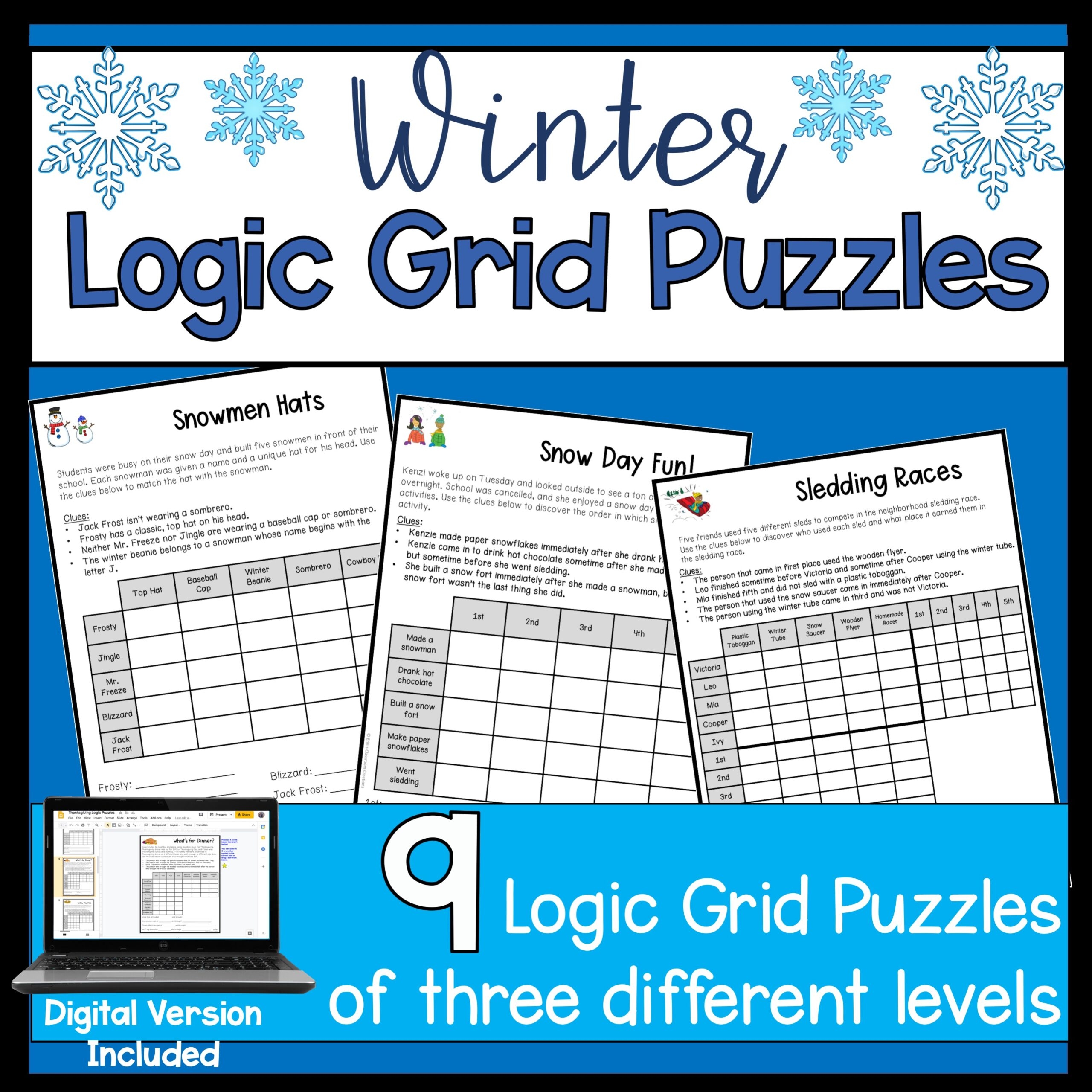 Winter Logic Puzzles Made By Teachers