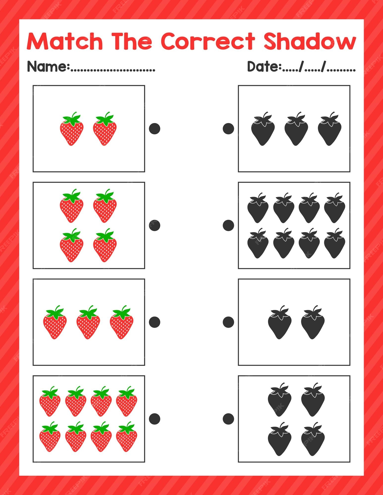 10 Best Free Printable Preschool Matching Worksheets Printablee 