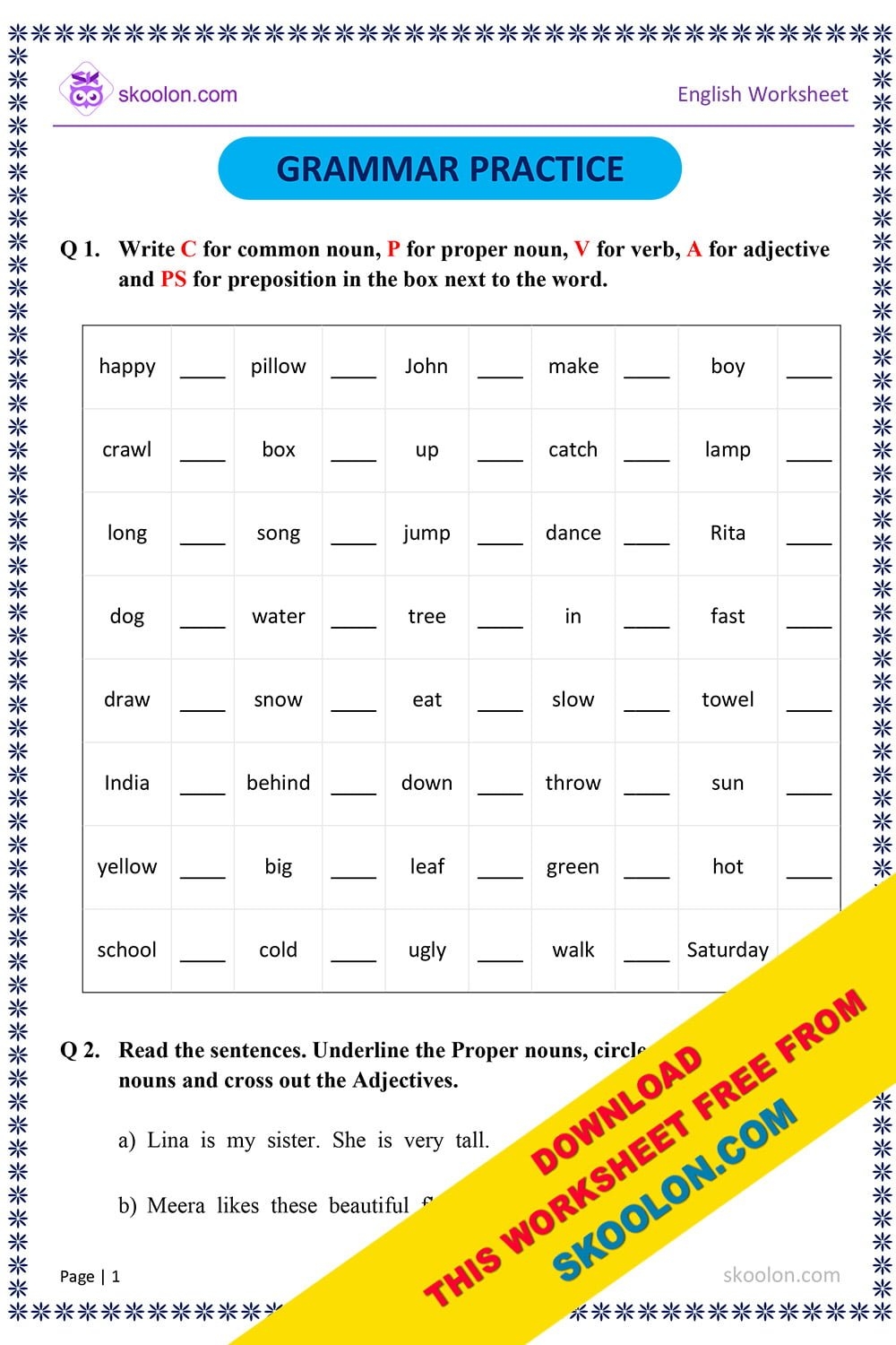 14 English Grammar Worksheets PDF Free PDF At Worksheeto 