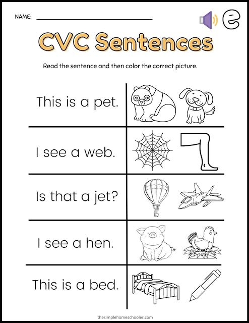 25 Free CVC Word Worksheets For Kindergarten Easy Print The Simple 
