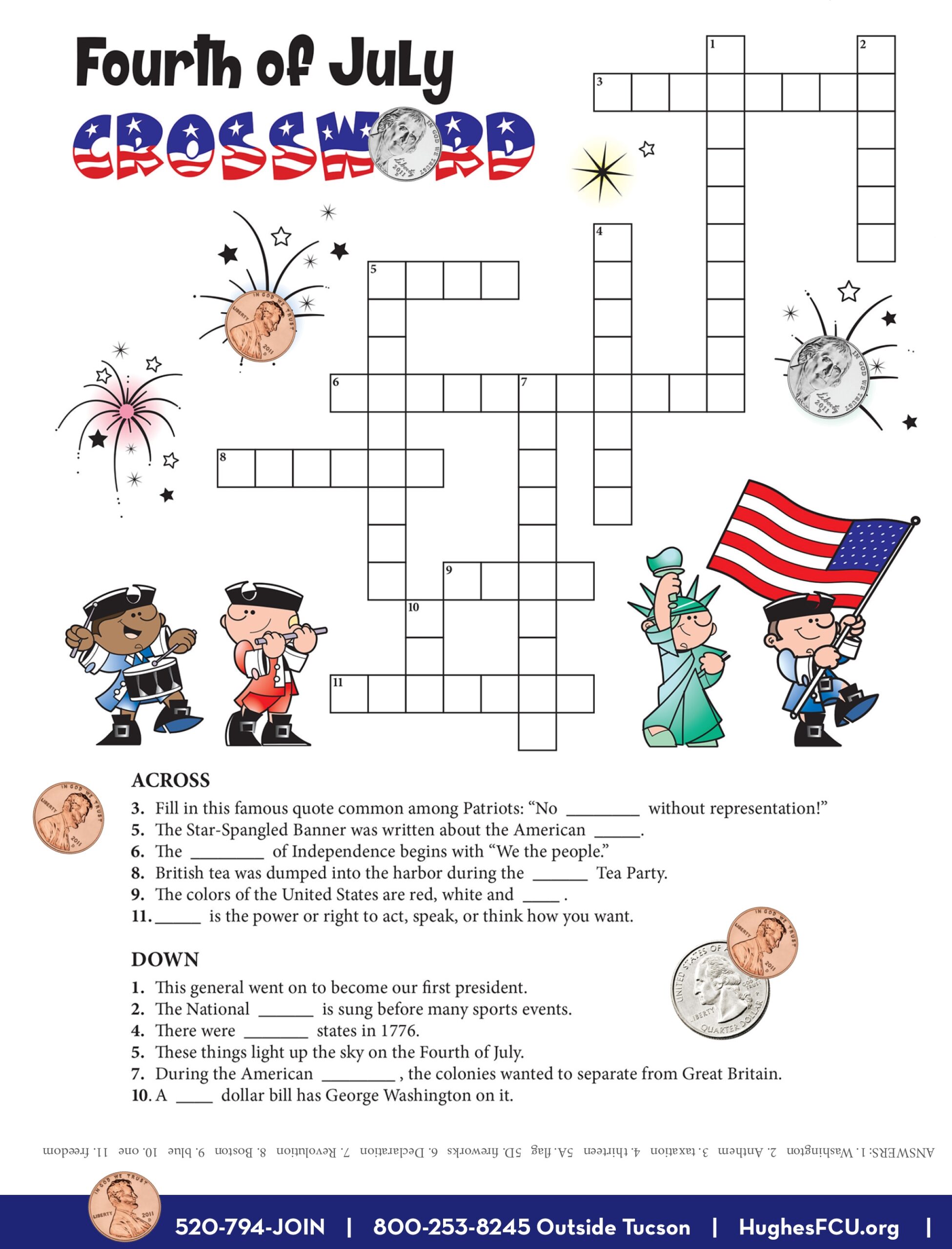 4Th Of July Crossword Puzzle Printable Printable Calendars AT A GLANCE