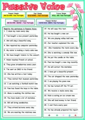 623 Passive Voice Or Active Voice English ESL Worksheets Pdf 