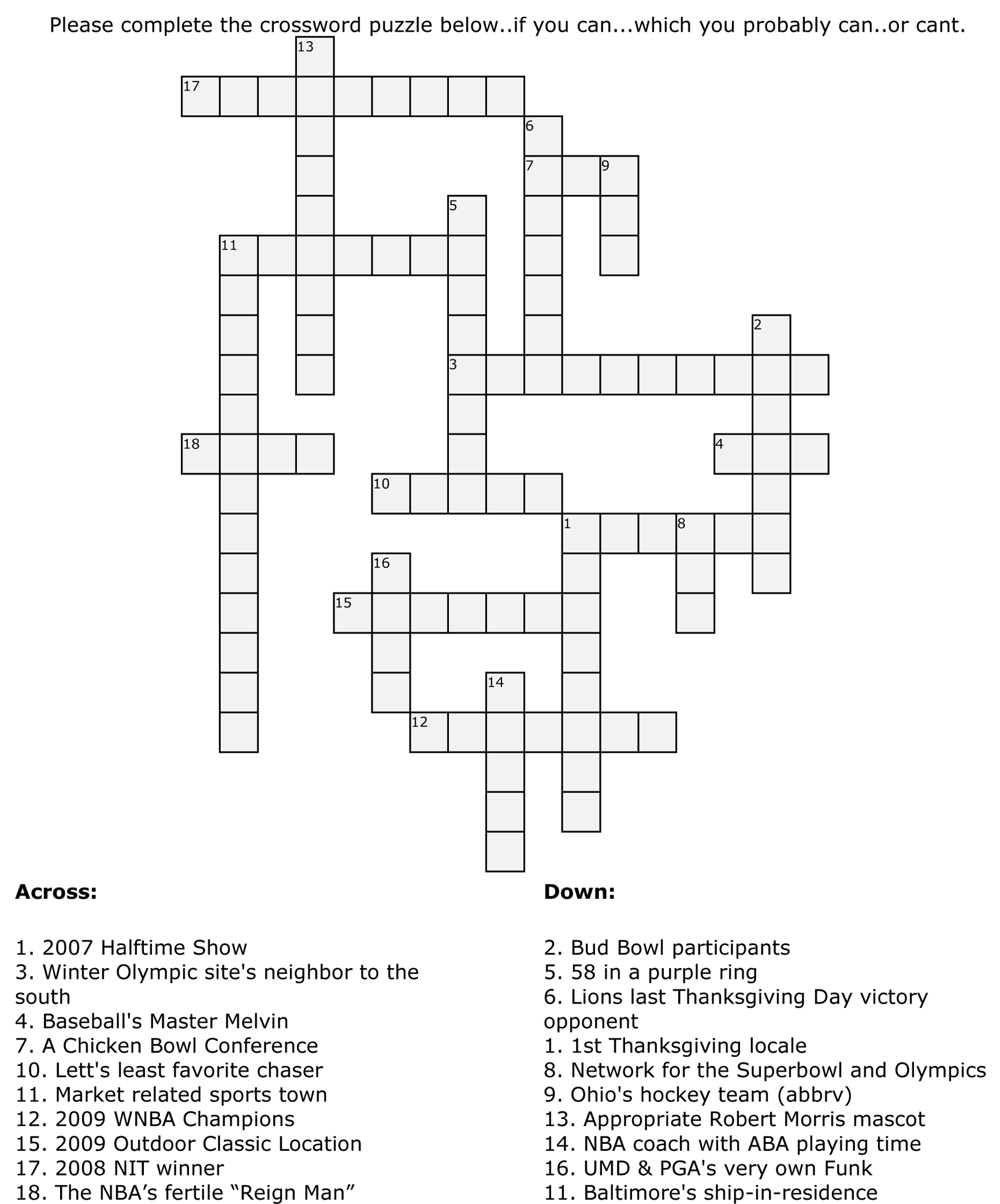 9 Best Photos Of Nfl Crossword Puzzle Printable Nfl Printable Nfl 