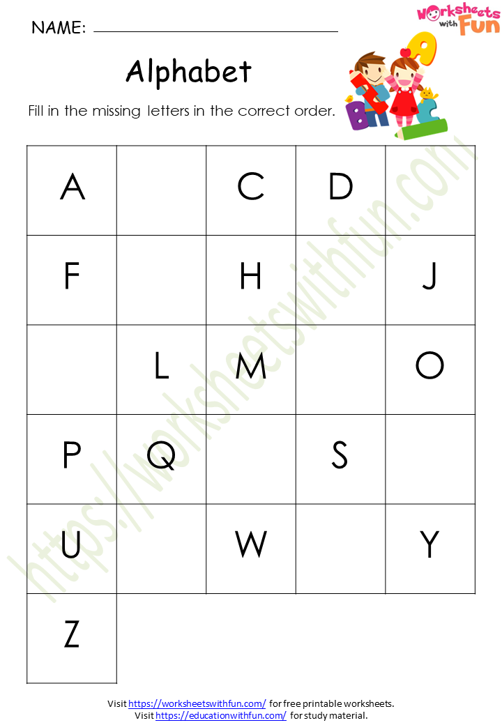 A To Z Alphabet Worksheets PDF Printable Activities For Kids