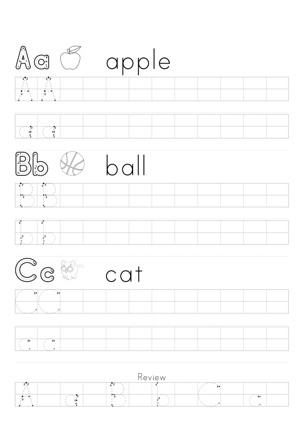 ABC Tracing Sheet ABC Tracing Worksheets
