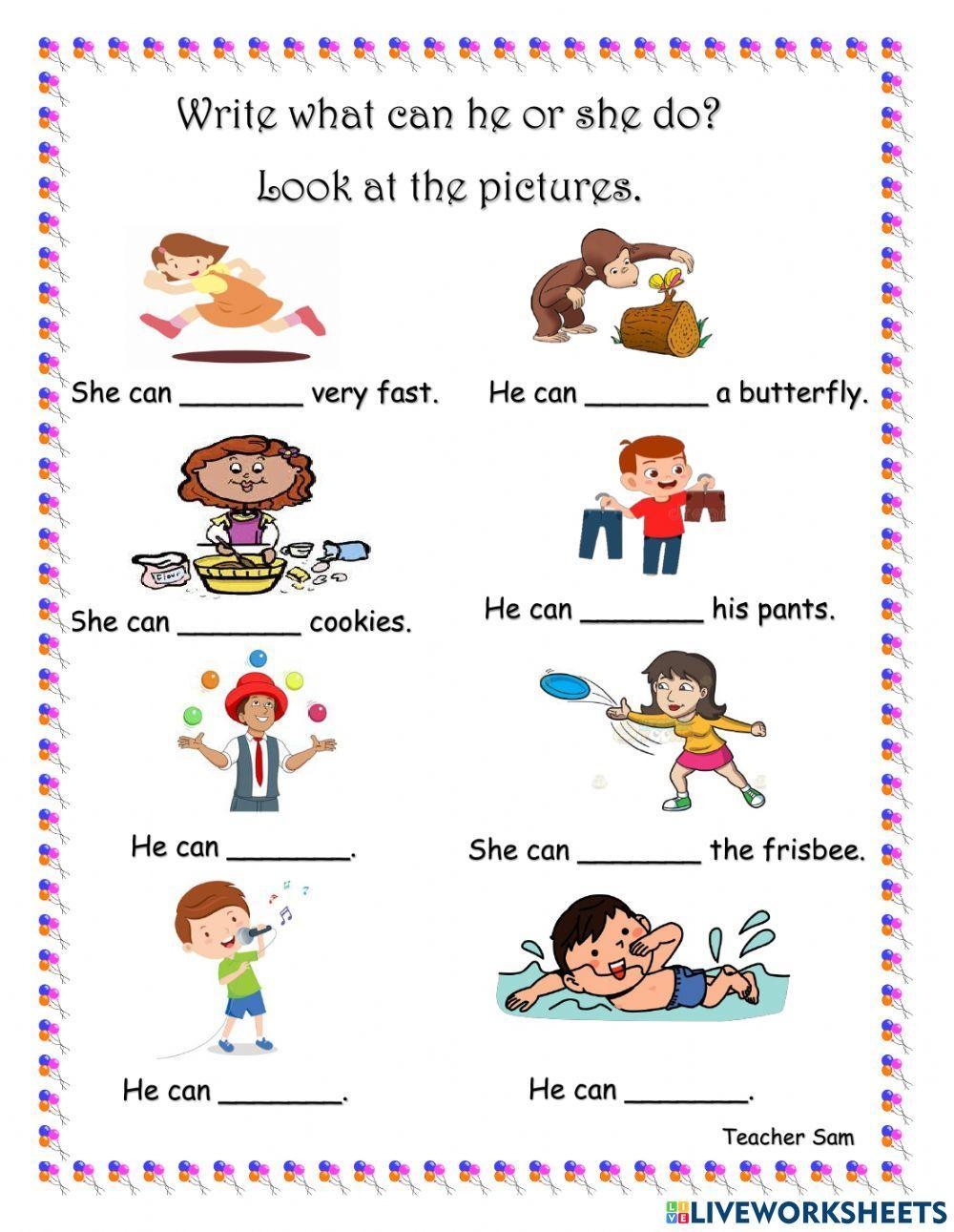 Action Words Online Pdf Worksheet For Grade1 Live Worksheets 