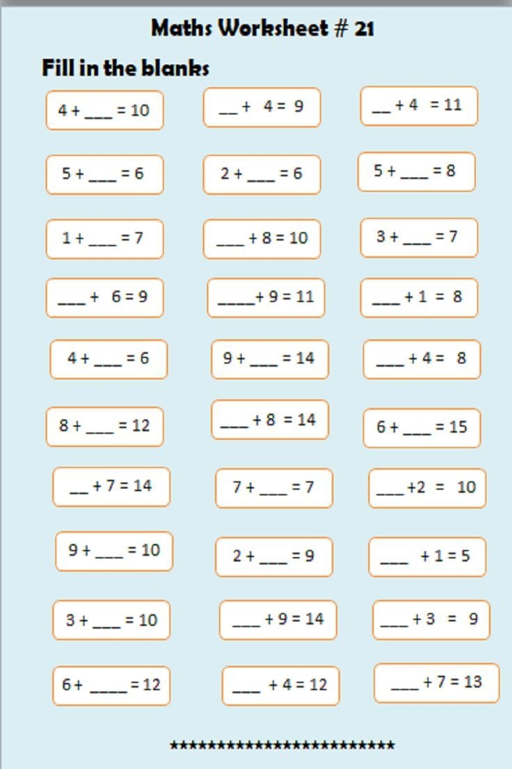 Addition Worksheet For Class UKG Class 1 Math Addition Worksheets