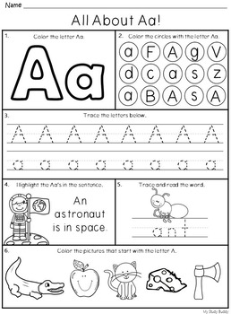 Alphabet Worksheets For Kindergarten Kindergarten