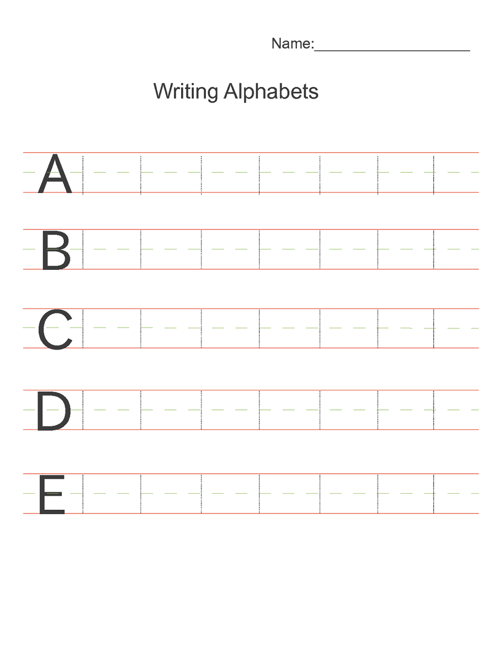 Alphabet Writing Practice Printable Learning Printable
