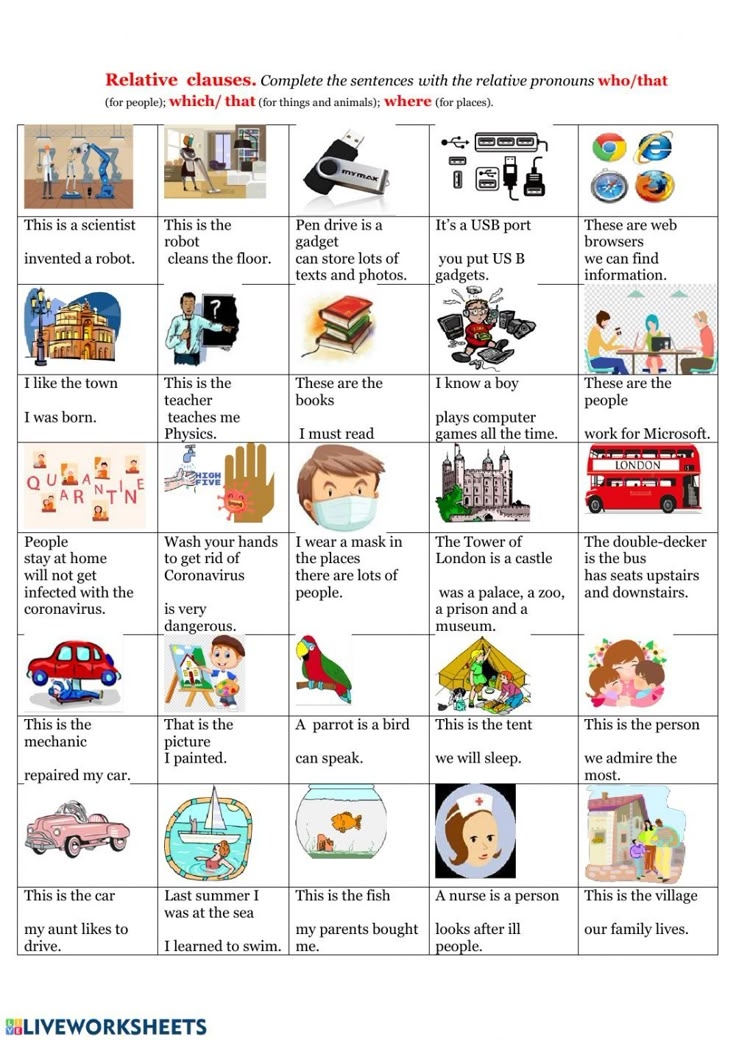 An English Worksheet With Pictures And Words To Describe The Different 