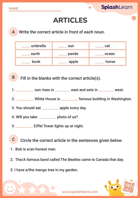 Articles Worksheet For Class Informacionpublica svet gob gt
