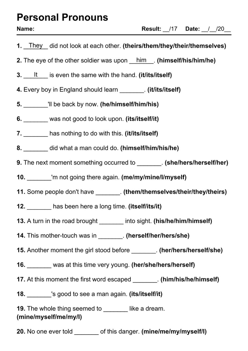 Auto Generated English Grammar Exercises Grammarism Worksheets Library