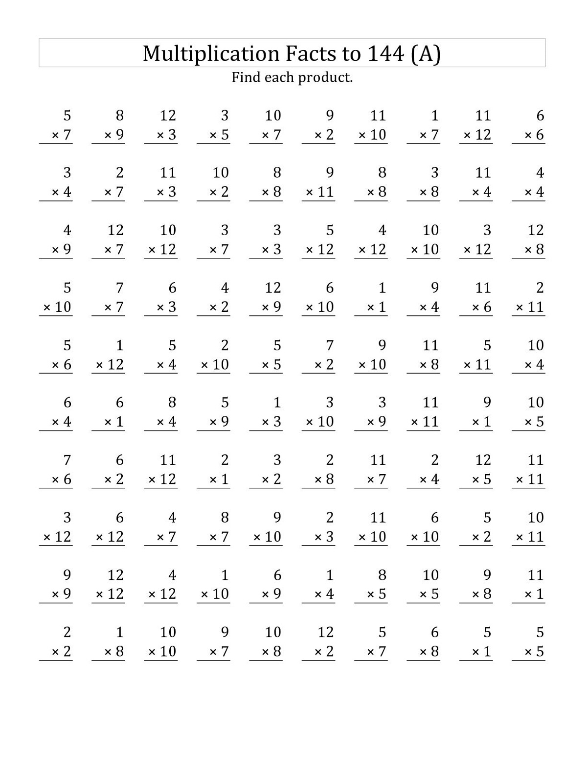 Basic Math Worksheets Free Printable