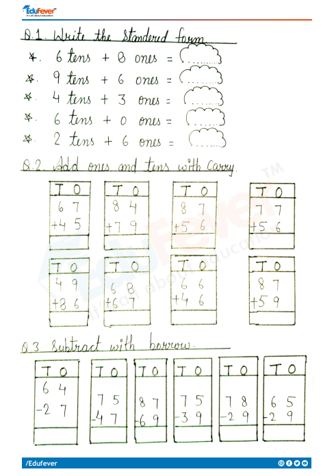 CBSE Class 2 Math Tens And Ones Worksheet With Solutions Worksheets 