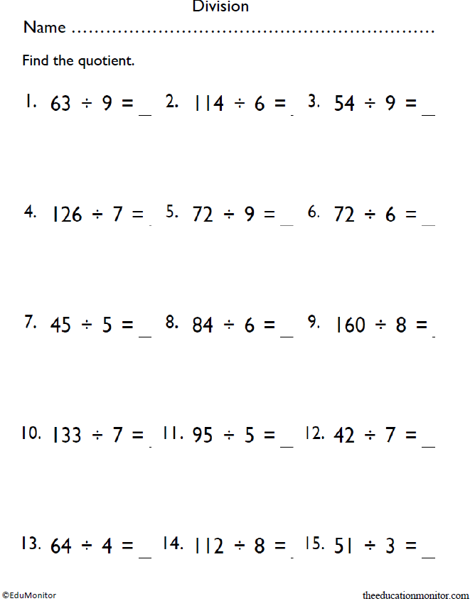 Cbse Class 4 Maths Worksheets Division Long Division Worksheets