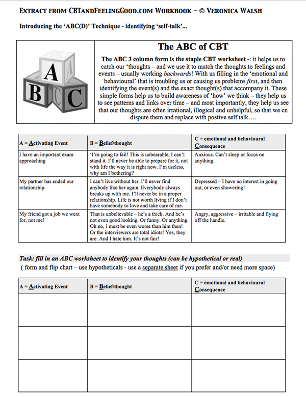 Cbt Abc Examples ABC Tracing Worksheets