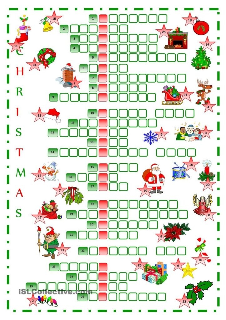 Christmas Crossword Free Printable Pdf We Love Printables
