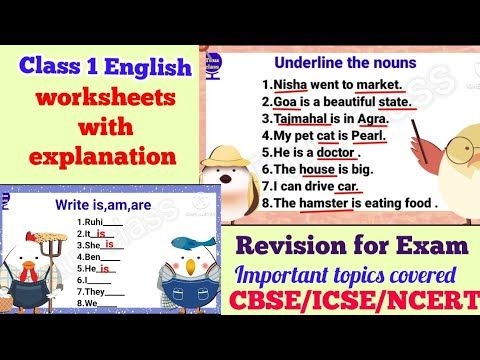 Class 1 English Class 1 English Worksheet English Worksheet For Class 