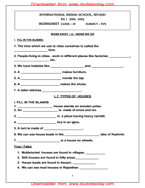 Class 3 Evs Chapter 3 Worksheet Class 3 Worksheet 1 Part 2 Worksheet