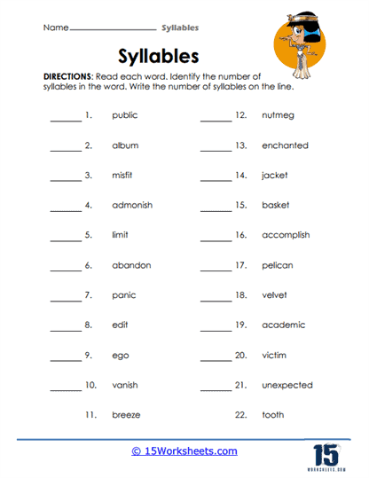 Closed And Open Syllables Worksheets 15 Worksheets Worksheets 
