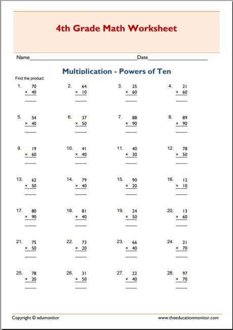 Common Core Multiplication Worksheets Common Core Worksheets